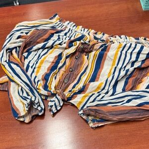 Rewind striped top M // 073103